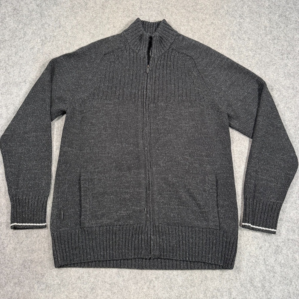 Icebreaker Charcoal Gray Merino Wool Spire Cardigan Sweater Men's Size XL